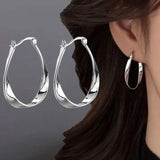 925 Silver Hypoallergenic Elegant Retro Style Earrings Silver Earrings - Tophatter Daily Deals