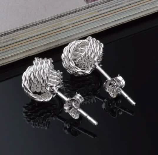 925 Silver Love Nut Stud Earrings Earrings - Tophatter Daily Deals