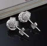 925 Silver Love Nut Stud Earrings Earrings - Tophatter Daily Deals