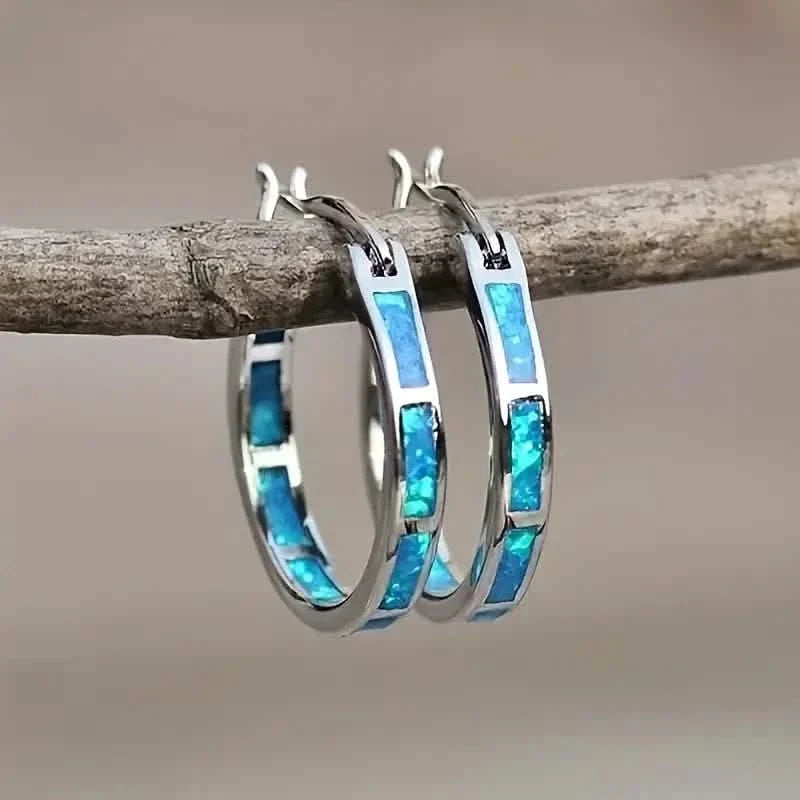 925 Sterling Silver Circular Hoop Earrings Earrings - Tophatter Daily Deals