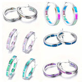 925 Sterling Silver Circular Hoop Earrings Earrings - Tophatter Daily Deals