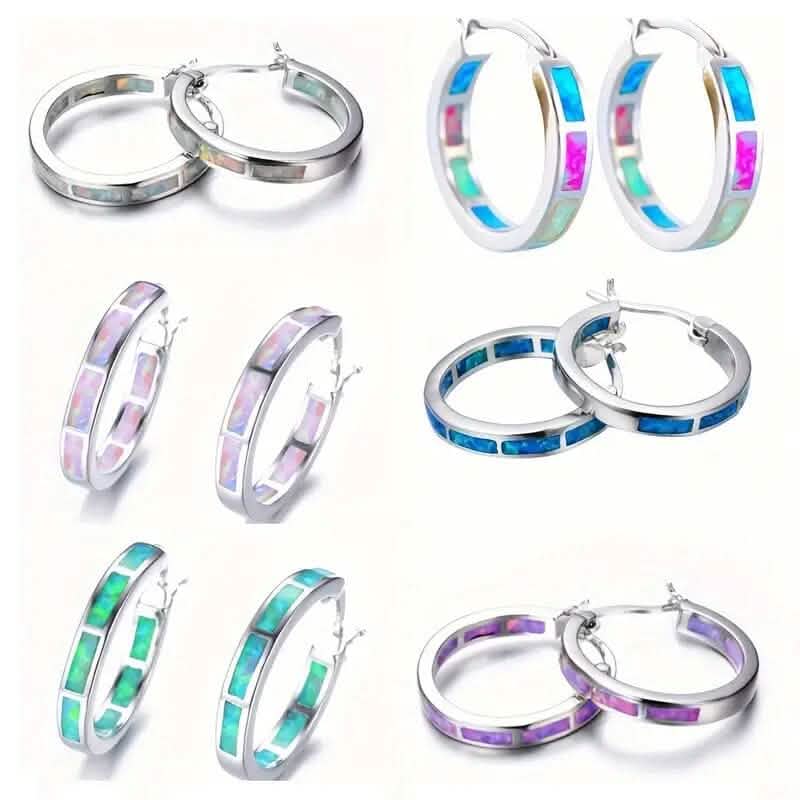 925 Sterling Silver Circular Hoop Earrings Earrings - Tophatter Daily Deals