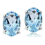 925 Sterling Silver London Blue Topaz Stud Earrings Earrings - Tophatter Daily Deals