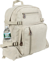 Rothco Jumbo Vintage Canvas Backpack Beige - Tophatter Daily Deals