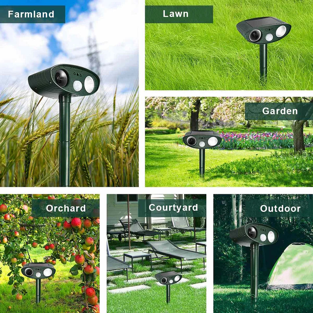 Ultrasonic Deer Repeller Solar Pack Of 4 Garden Fall 2025 - Tophatter Daily Deals