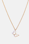 Butterfly Pendant Copper 14K Gold-Plated Necklace White One Size Necklaces - Tophatter Daily Deals