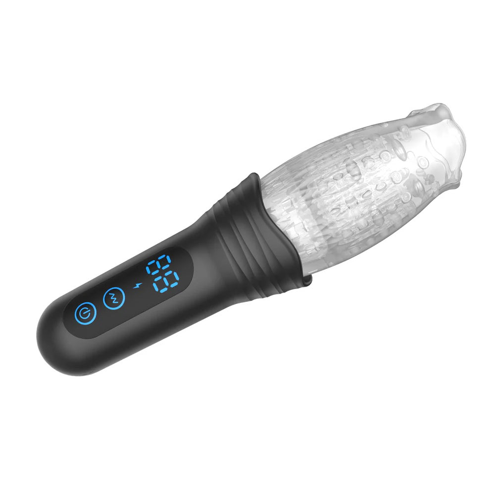 The Male Rose Pro Thrusting Rotating & Vibrating 3D Masturbator - Black - Tophatter Daily Deals