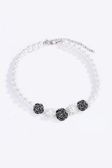 Rose Beaded Lobster Clasp Necklace Necklaces - Tophatter Daily Deals