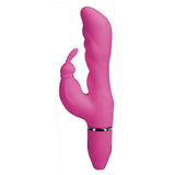 Crazy Performer Ripple Rabbit Vibrator 7" in Pink Clitoral G-Spot Vibrator - Tophatter Daily Deals