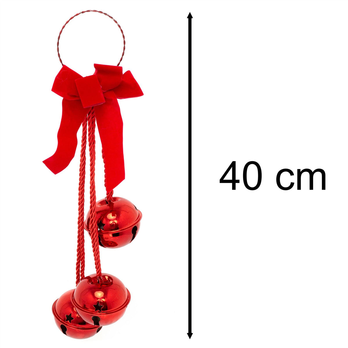 Extra Large Red Christmas Jingle Bells Door Hanger | Christmas Bells Doorhanger Jingle Bell Garland Hanging Decoration | Giant Door Knob Bells Christmas Ornament Bells - Tophatter Daily Deals
