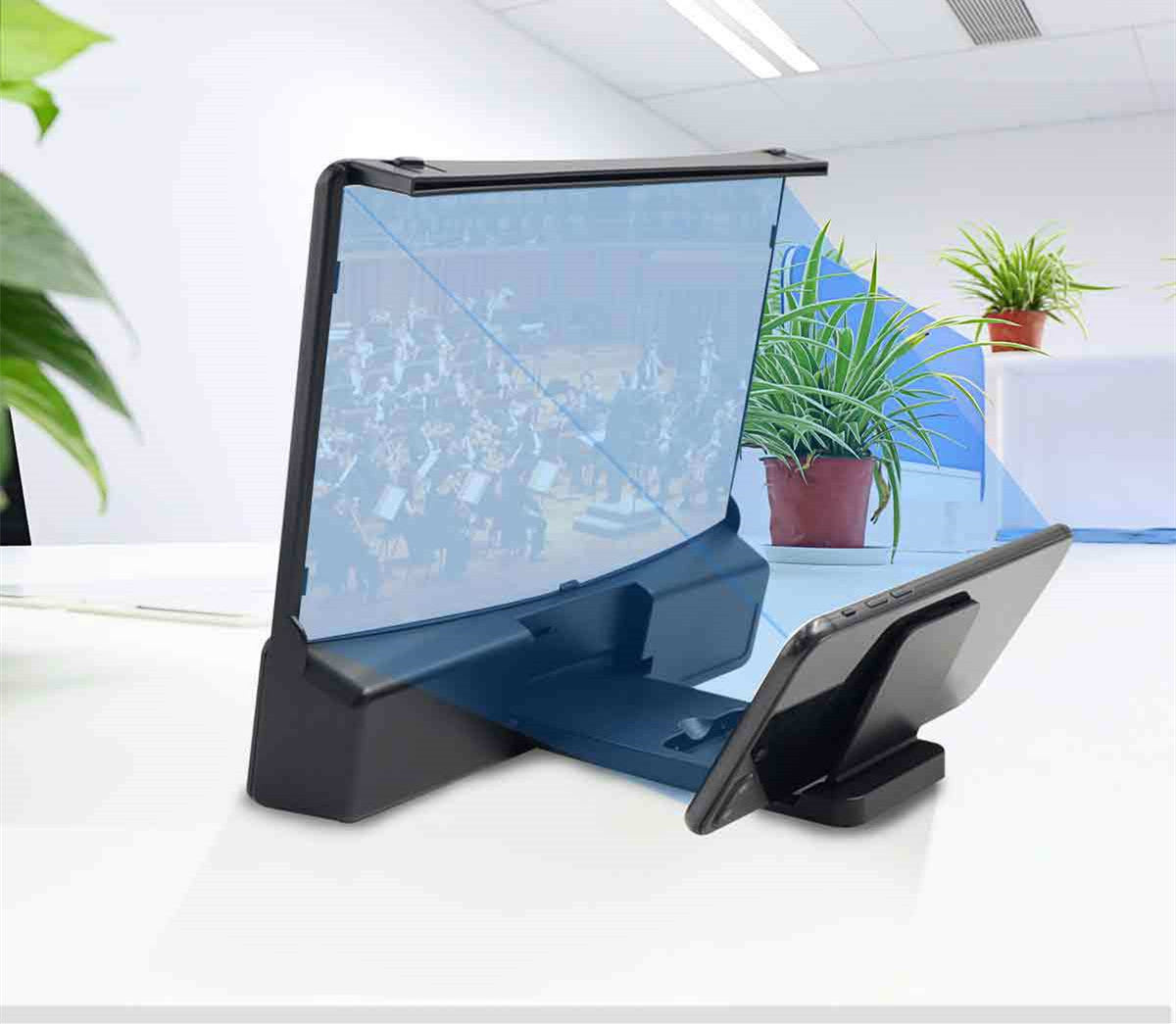 10 Inch Curved Screen Mobile Phone Screen Magnifier with Two Bluetooth Speaker 0 - Tophatter Daily Deals