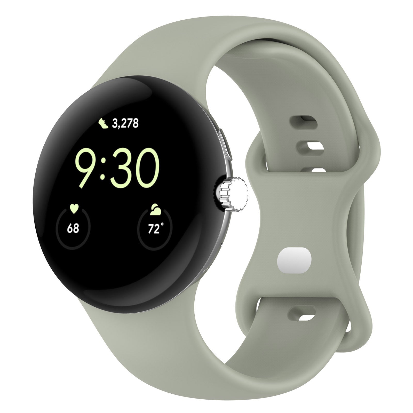 Applicable To Google Smart Watch Strap Gray Green Google Pixel Watch2 0 - Tophatter Daily Deals
