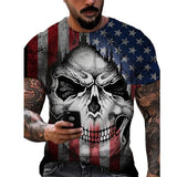 3D Printing Men's Breathable Crew Neck Short Sleeves 01Black 0 - Tophatter Daily Deals