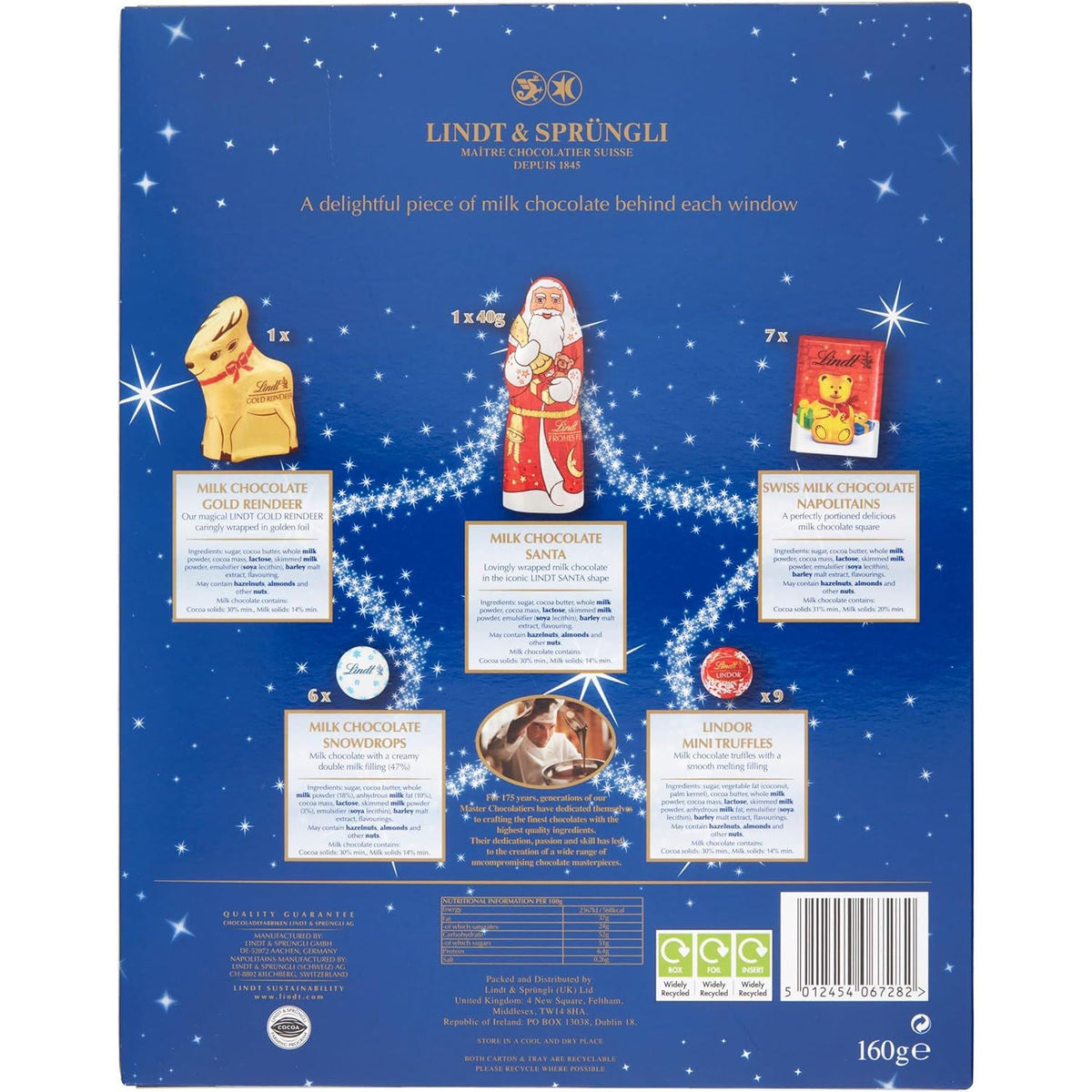 Lindt Advent Calendar with 24 Milk Chocolate Treats | Chocolate Advent Calendar Advent Calendar - Tophatter Daily Deals