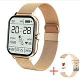 Blood Pressure Heart Rate Sleep Monitoring Sports Bracelet Gold watch with silicone strap 0 - Tophatter Daily Deals