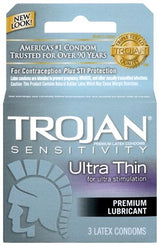 Trojan Sensitivity Ultra Thin Lubricated Condoms - 12 Pack > Essentials > Condoms - Tophatter Daily Deals