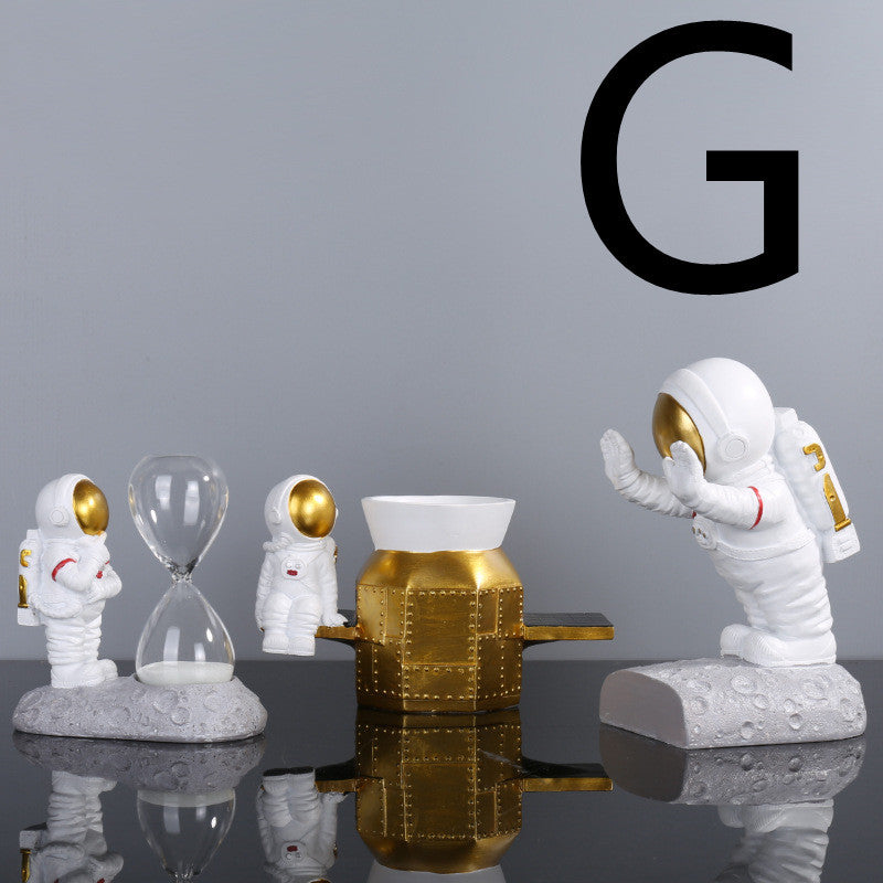 Astronaut Spaceman Decoration TV Cabinet Wine Cabinet Book G Gold 0 - Tophatter Daily Deals
