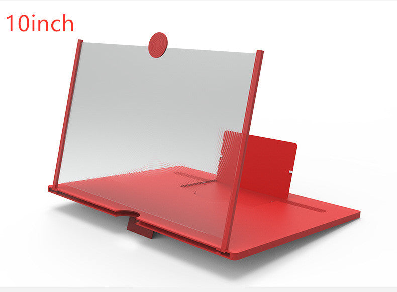 3D Screen Magnifier Signal Booster Mobile Screen Lightweight Foldable Magnifying Glass Red 10inch 0 - Tophatter Daily Deals