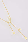 Inlaid Zircon Star and Moon Necklace Necklaces - Tophatter Daily Deals