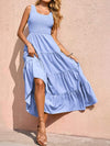 Tiered Smocked Wide Strap Dress Casual Dresses - Tophatter Daily Deals