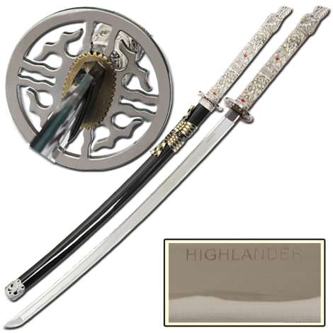 Highlander Duncan MacLeod Handmade Full Tang Dragon Katana Collectible Weapons - Tophatter Daily Deals