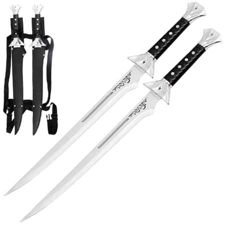 2-PC Drizzt Do'Urden Icingdeath-Twinkle Sword Set - TOPHATTER'S ARMORY DEALS Collectible Weapons - Tophatter Daily Deals