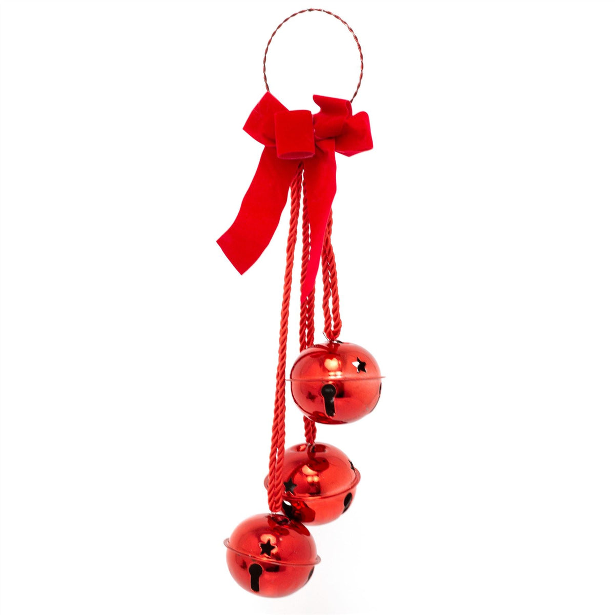 Extra Large Red Christmas Jingle Bells Door Hanger | Christmas Bells Doorhanger Jingle Bell Garland Hanging Decoration | Giant Door Knob Bells Christmas Ornament Bells - Tophatter Daily Deals
