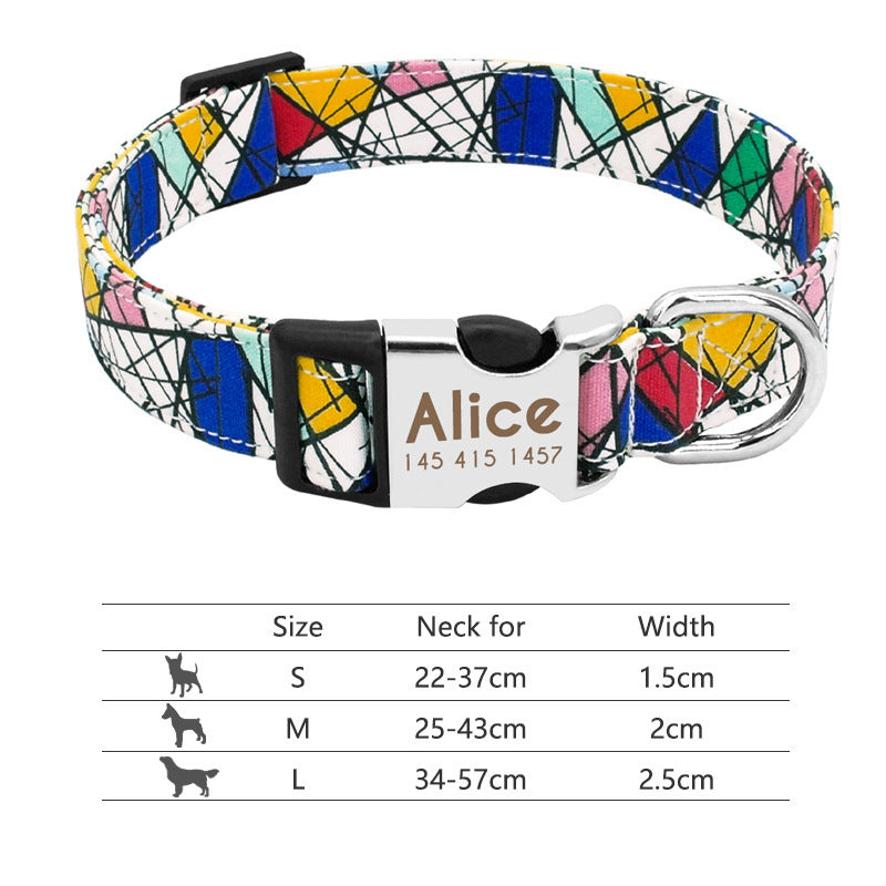 Adjustable Nylon Dog Collar Personalized Dogs Cat ID 217JH 7 - Tophatter Daily Deals