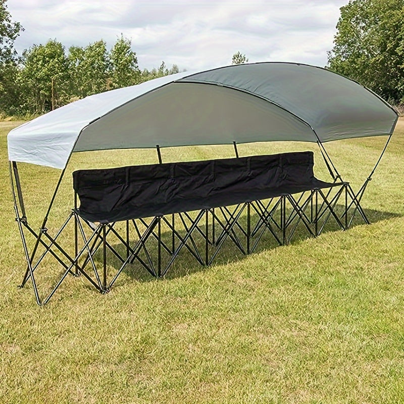 6-Person Folding Bench with Storage Pockets Camp Furniture - Tophatter Daily Deals