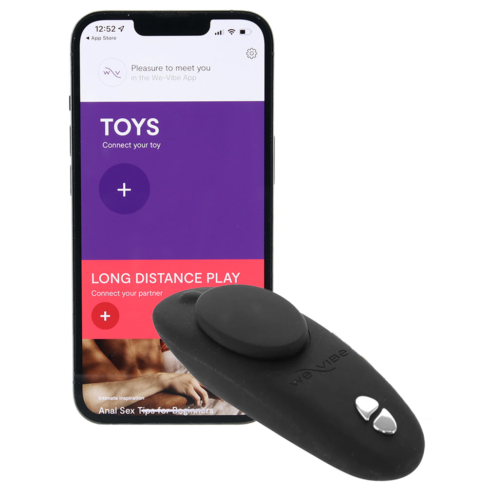 We-Vibe Moxie+ Wearable Clitoral Vibe in Satin Black Vibrators > Wearable & Panty Vibrators - Tophatter Daily Deals