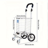 Folding Trolley with Cover for Kitchen and Dining Kitchen Islands & Carts - Tophatter Daily Deals