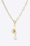 Pearl Pendant Chain Necklace Necklaces - Tophatter Daily Deals