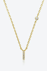 G To K Zircon 925 Sterling Silver Necklace I Gold One Size Necklaces - Tophatter Daily Deals