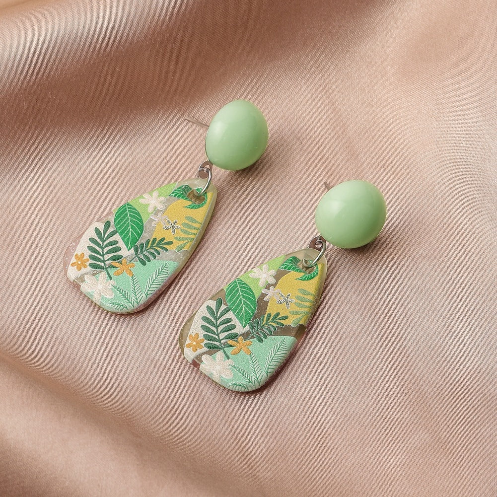 3d Printing Plant Flowers And Animals Doodle Earrings G 0 - Tophatter Daily Deals