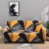 Black Square Black And White Gray Printed Sofa Cover Triangle block 0 - Tophatter Daily Deals