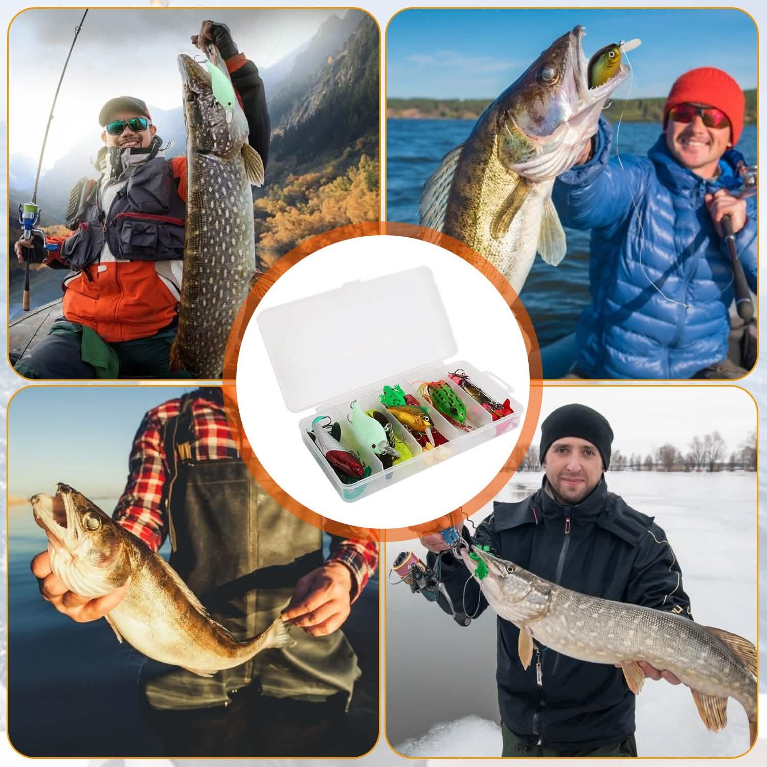 94-Piece: Fishing Lures Kit Soft Plastic Fishing Baits Set Outdoor Recreation - Tophatter Daily Deals