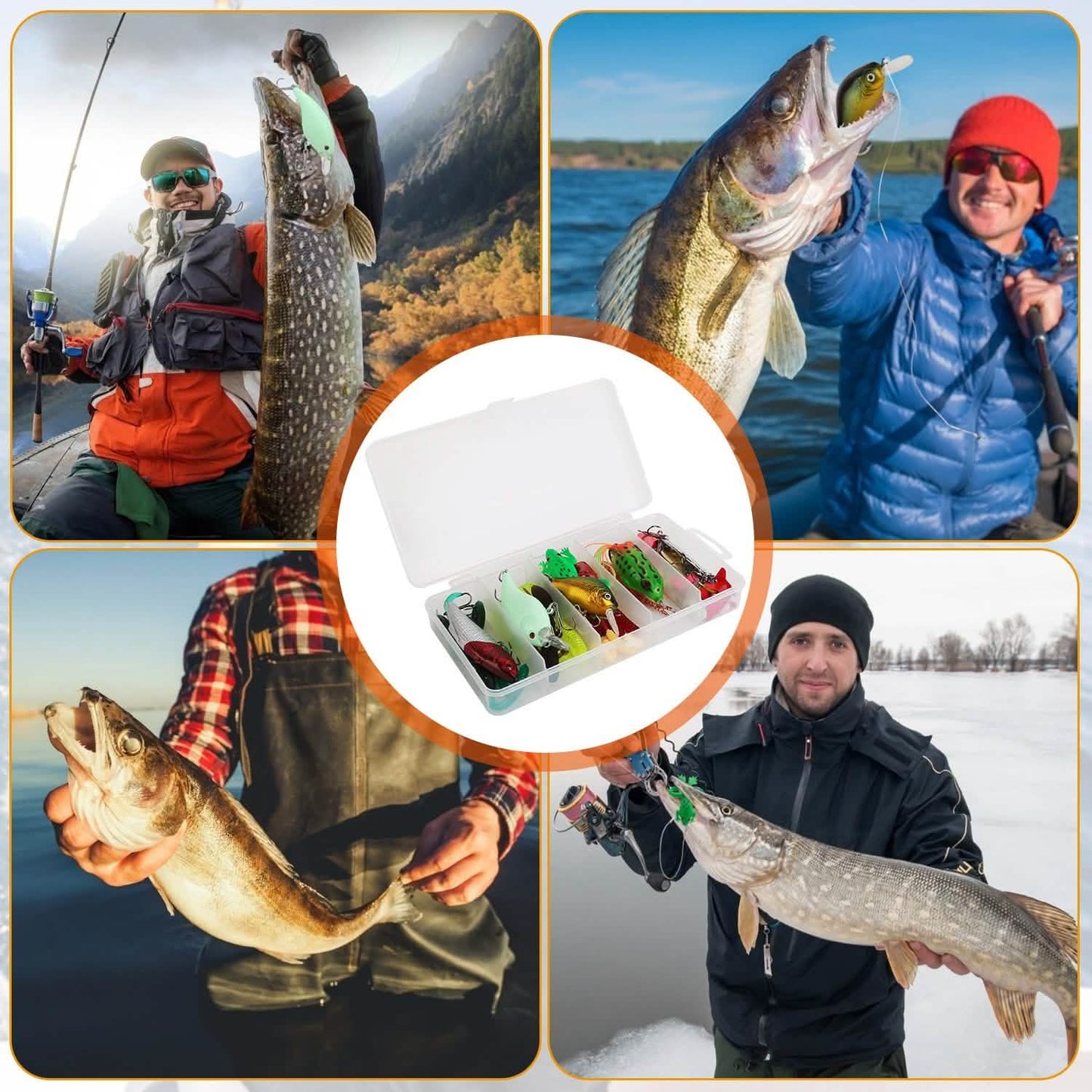 94-Piece: Fishing Lures Kit Soft Plastic Fishing Baits Set Outdoor Recreation - Tophatter Daily Deals