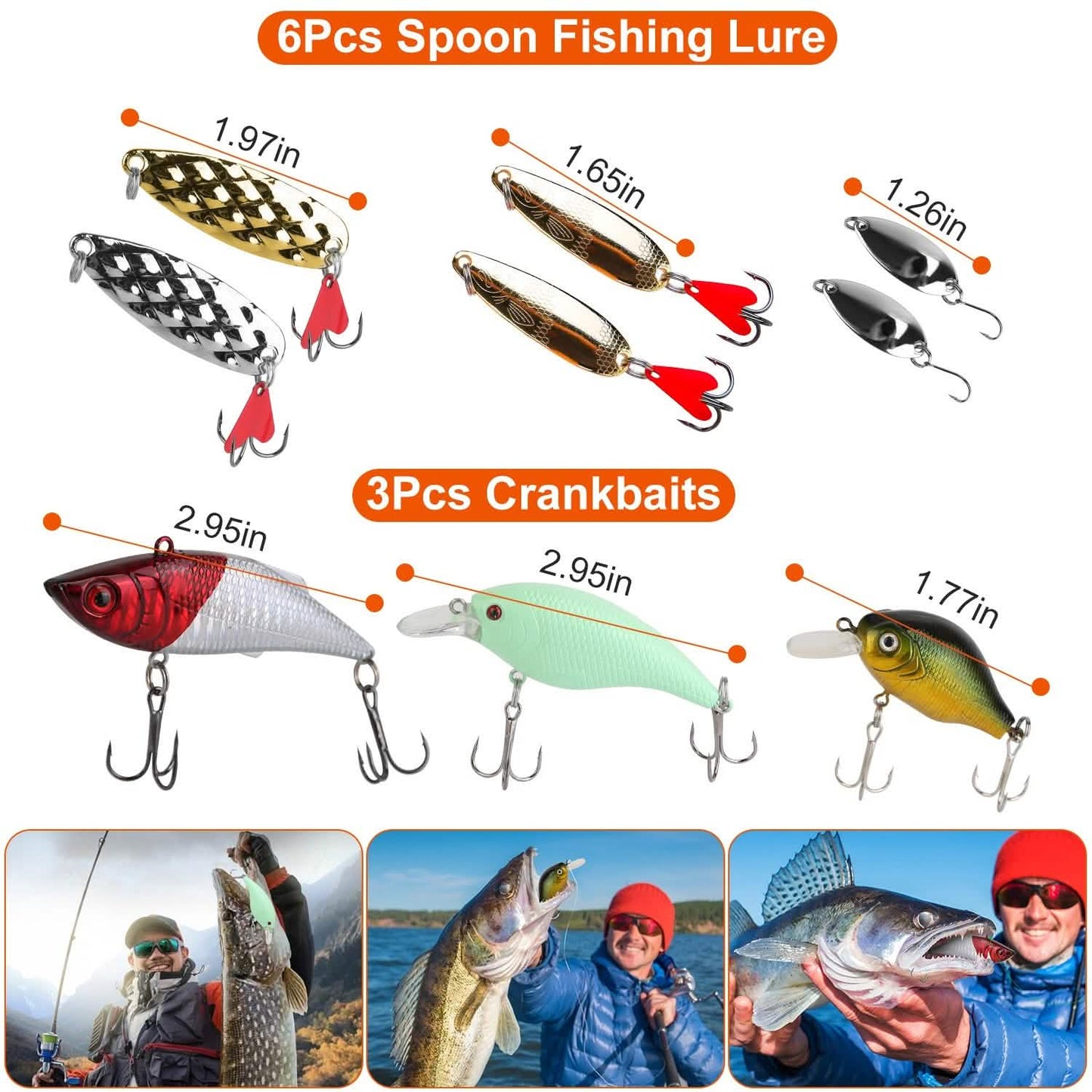 94-Piece: Fishing Lures Kit Soft Plastic Fishing Baits Set Outdoor Recreation - Tophatter Daily Deals