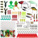 94-Piece: Fishing Lures Kit Soft Plastic Fishing Baits Set Outdoor Recreation - Tophatter Daily Deals