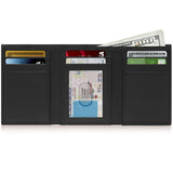 Genuine Leather Trifold Wallet – ID Window, RFID Blocking Handbags & Wallets - Tophatter Daily Deals
