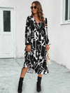 Surplice Neck Long Sleeve Midi Dress Casual Dresses - Tophatter Daily Deals