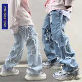 Black plus size loose jeans menswear 0 - Tophatter Daily Deals
