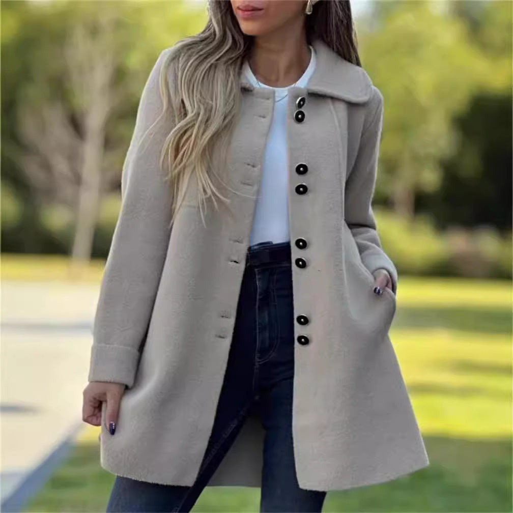 Warm Women Wool Coat - A Line, Polar Fleece, For Winter 3D Changing Face Moving Picture Frame - Tophatter Daily Deals