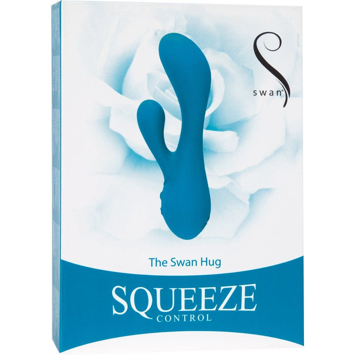 Swan Hug Squeeze Control Rabbit Vibrator in Teal Rabbit Vibrator - Tophatter Daily Deals