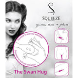Swan Hug Squeeze Control Rabbit Vibrator in Teal Rabbit Vibrator - Tophatter Daily Deals