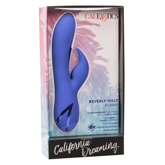 California Dreaming Beverley Hills Bunny Vibe in Purple Clitoral G-Spot Vibrator - Tophatter Daily Deals