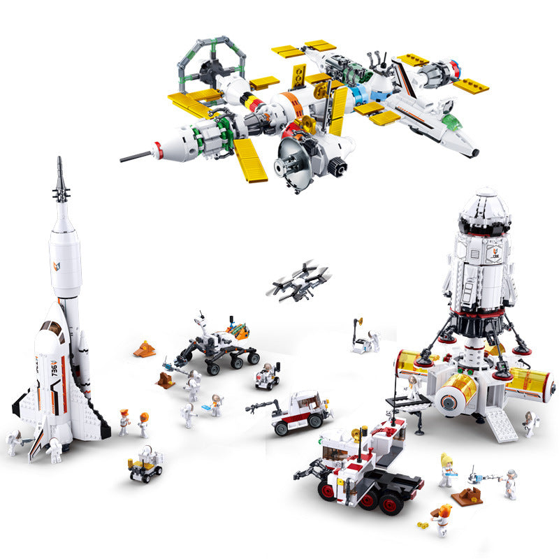 Building block interstellar rocket toy model 0 - Tophatter Daily Deals