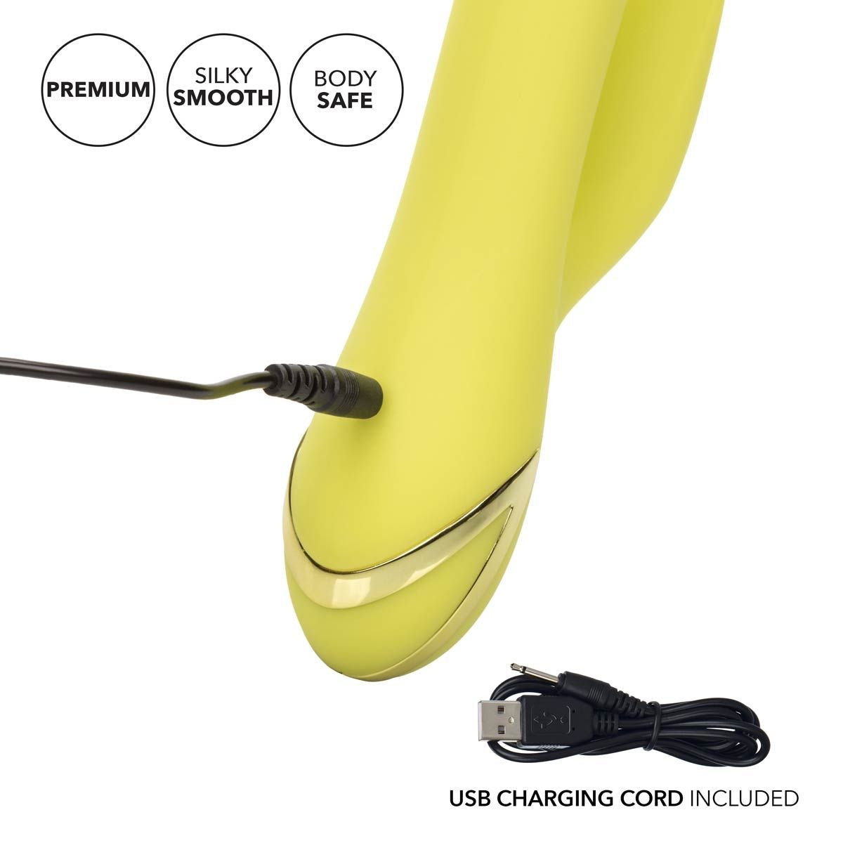 California Dreaming Venice Vixen Vibe in Yellow Clitoral G-Spot Vibrator - Tophatter Daily Deals