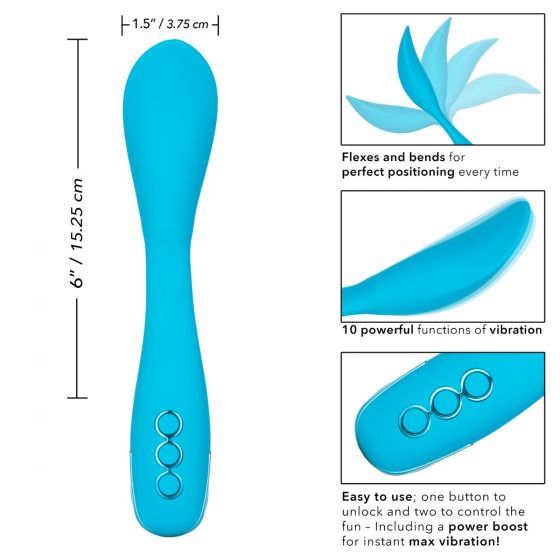 California Dreaming Palm Springs Pleaser Vibe in Blue Vibrator - Tophatter Daily Deals