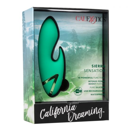 California Dreaming Sierra Sensation Vibe in Green Clitoral G-Spot Vibrator - Tophatter Daily Deals
